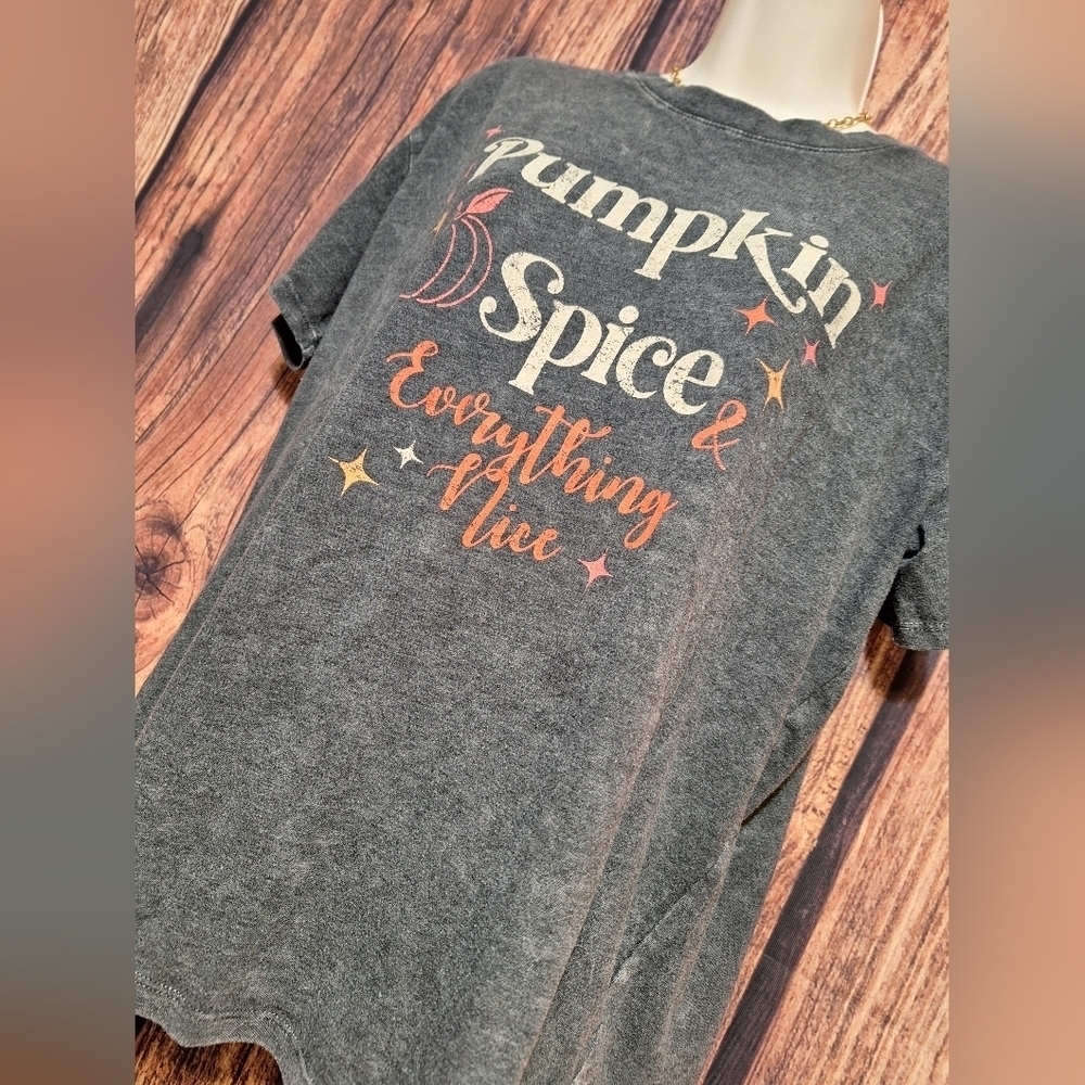 Maurices Gray Pumpkin Spice Tee Size Small! - Picture 4 of 4